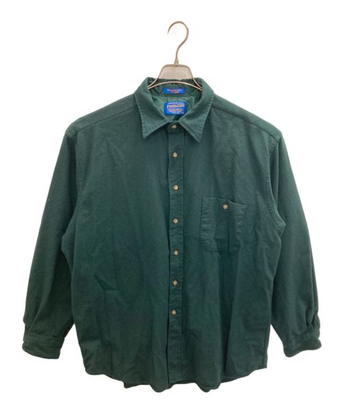 PENDLETON（ペンドルトン）PENDLETON (ペンドルトン) エルボーパッチウールシャツ グリーン サイズ:XLの古着・服飾アイテム