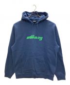 stussyステューシー）の古着「Applique Hoodie」｜ブルー