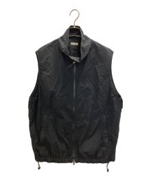 STEVEN ALAN（スティーブンアラン）の古着「COTTON NYLON ZIP STAND VEST」｜ブラック