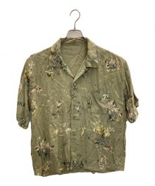 Porter Classic（ポータークラシック）の古着「落ちこぼれスパイALOHA CHINESE SHIRT」｜グリーン