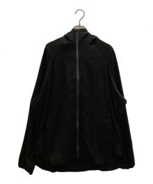 Y's（ワイズ）の古着「TRIACETATE POLYESTER CREPE de CHINE ZIP UP RAGLAN BLOUSON」｜ブラック