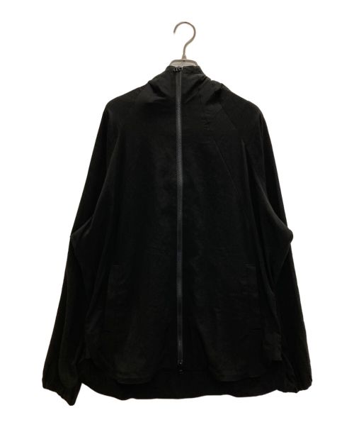 Y's（ワイズ）Y's (ワイズ) TRIACETATE POLYESTER CREPE de CHINE ZIP UP RAGLAN BLOUSON ブラック サイズ:2の古着・服飾アイテム