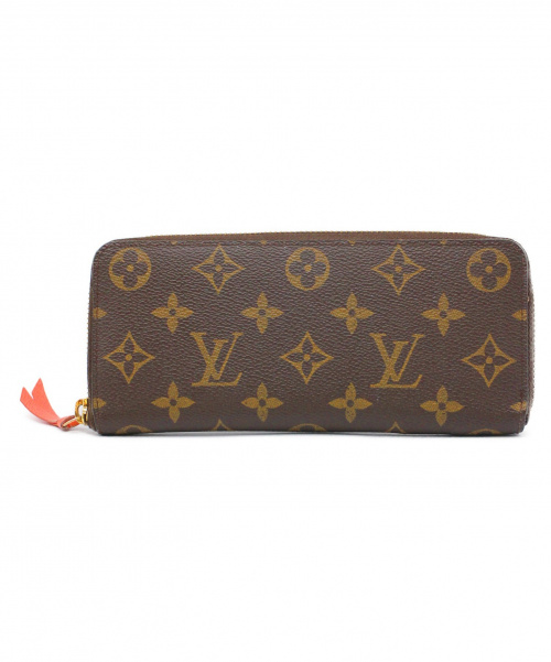 LOUIS VUITTON（ルイ ヴィトン）LOUIS VUITTON (ルイヴィトン) ラウンドジップウォレット ブラウン モノグラム M60743 MI5115　ポルトフォイユ・クレマンスの古着・服飾アイテム