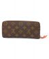 LOUIS VUITTON (ルイヴィトン) ラウンドジップウォレット ブラウン モノグラム M60743 MI5115　ポルトフォイユ・クレマンス：35800円