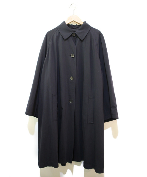 JIL SANDER（ジルサンダー）JIL SANDER (ジルサンダー) 90’Ｓステンカラーコート ネイビー サイズ:38 90年代 デカタグの古着・服飾アイテム