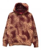 SUPREMEシュプリーム）の古着「Bleached Leopard Hooded Sweatshirt」｜ボルドー