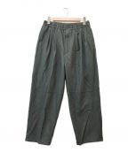 COOTIE PRODUCTIONSクーティープロダクツ）の古着「Wool Serge 2 Tuck Easy Pants」｜グレー