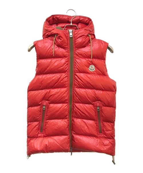 MONCLER（モンクレール）MONCLER (モンクレール) バルトロメジレダウンベスト レッド サイズ:1の古着・服飾アイテム