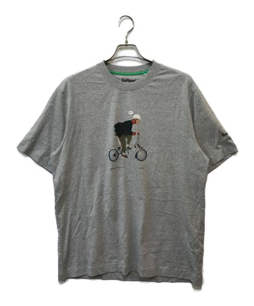 Barbour（バブアー）Barbour (バブアー) BROMPTON (ブロンプトン) プリントTシャツ グレー サイズ:Lの古着・服飾アイテム