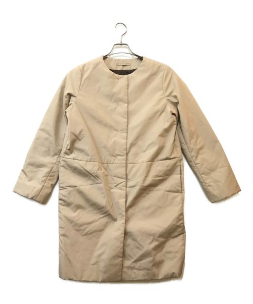 MACKINTOSH LONDON（マッキントッシュ ロンドン）MACKINTOSH LONDON (マッキントッシュ ロンドン) ノーカラーダウンコート ベージュ サイズ:40の古着・服飾アイテム