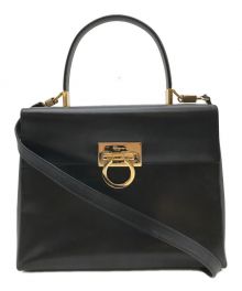 Salvatore Ferragamo（サルヴァトーレ フェラガモ）の古着「Gangini Shoulder bag」｜ブラック