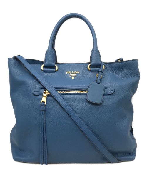 中古・古着通販】PRADA (プラダ) 2WAYショルダーバッグ ブルー