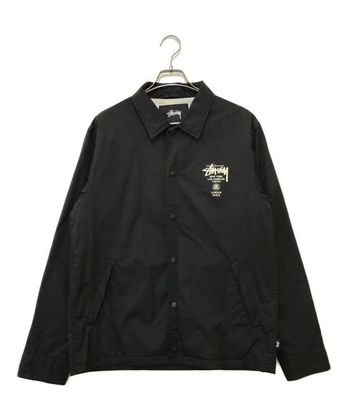 stussy（ステューシー）stussy (ステューシー) WORLD TOURコーチジャケット ブラック サイズ:Mの古着・服飾アイテム