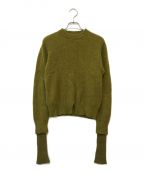 CLANEクラネ）の古着「LAYER SLEEVE YAK KNIT TOPS」｜カーキ