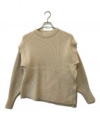 CLANEクラネ）の古着「2WAY SLANT KNIT TOPS」｜アイボリー