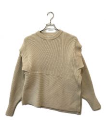 CLANE（クラネ）の古着「2WAY SLANT KNIT TOPS」｜アイボリー