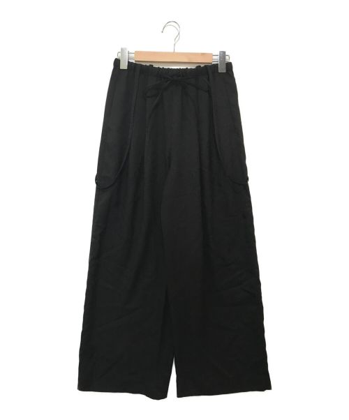 ENFOLD（エンフォルド）ENFOLD (エンフォルド) WIDE ELASTIC TROUSERS ブラック サイズ:36の古着・服飾アイテム