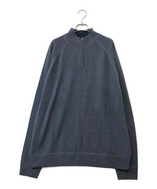 Patagonia（パタゴニア）Patagonia (パタゴニア) Cashmere Raglan 1/4 Zip ネイビー サイズ:XLの古着・服飾アイテム