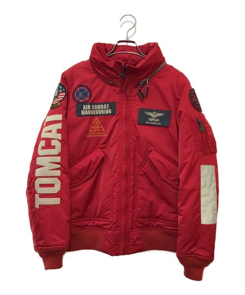 AVIREX（アヴィレックス）AVIREX (アヴィレックス) CWU TOP GUN/HANGAR 3 レッド サイズ:MEDIUMの古着・服飾アイテム