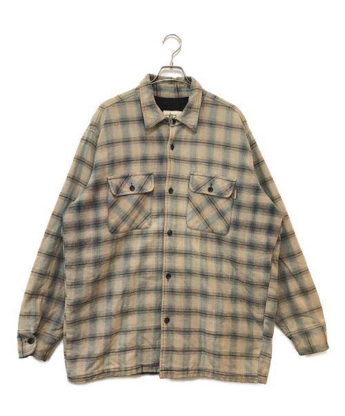 stussy（ステューシー）stussy (ステューシー) シャツジャケット グレー サイズ:Lの古着・服飾アイテム