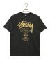 stussy（ステューシー）の古着「プリントTシャツ」｜ブラック