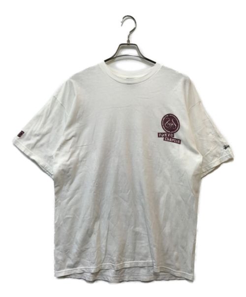 stussy（ステューシー）stussy (ステューシー) プリントTシャツ ホワイト サイズ:XLの古着・服飾アイテム