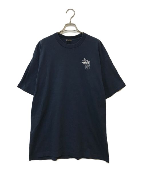 stussy（ステューシー）stussy (ステューシー) プリントTシャツ ネイビー サイズ:XLの古着・服飾アイテム