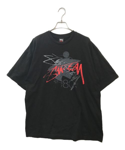 OLD STUSSY（オールドステューシー）OLD STUSSY (オールドステューシー) プリントTシャツ ブラック サイズ:XLの古着・服飾アイテム