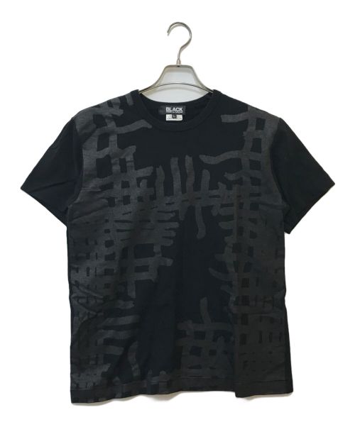 BLACK COMME des GARCONS（ブラック コムデギャルソン）BLACK COMME des GARCONS (ブラック コムデギャルソン) プリントTシャツ ブラック サイズ:Lの古着・服飾アイテム