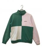 SUPREMEシュプリーム）の古着「Color Blocked Half Zip」｜ピンク×グリーン