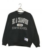 Champion×SUPREMEチャンピオン×シュプリーム）の古着「Stay In School Crewneck Sweatshirt」｜ブラック