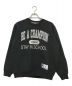 Champion（チャンピオン）の古着「Stay In School Crewneck Sweatshirt」｜ブラック