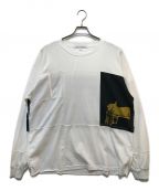 Children of the Discordanceチルドレン オブ ザ ディスコーダンス）の古着「HANDMADE VINTAGE PATCHWORK LS TEE」｜ホワイト