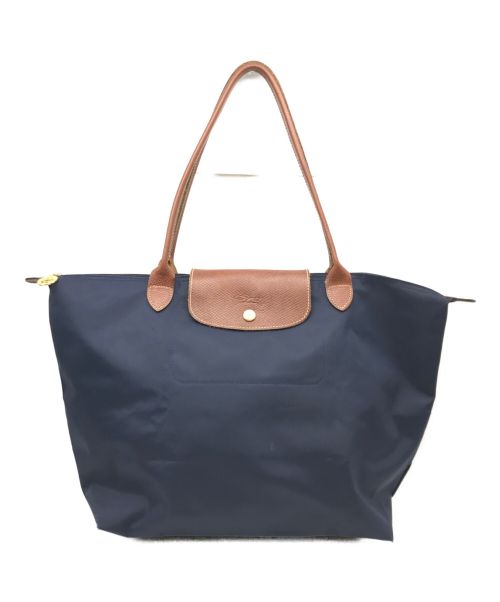 LONGCHAMP（ロンシャン）LONGCHAMP (ロンシャン) LE PLIAGEトートバッグ ネイビーの古着・服飾アイテム