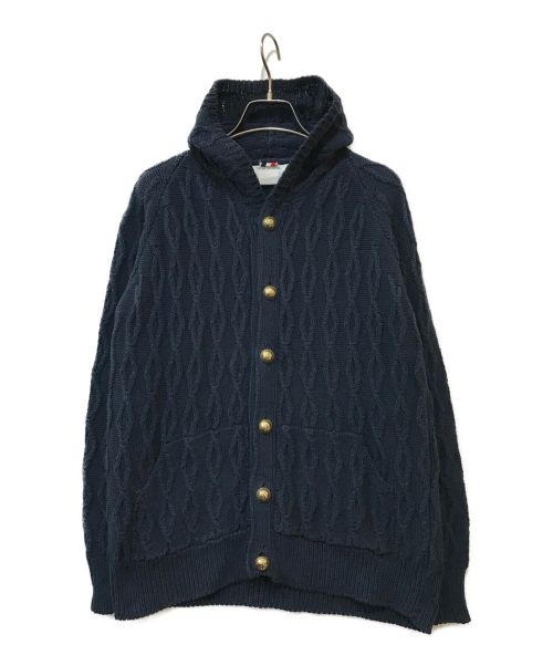 Thom Browne（トムブラウン）Thom Browne (トムブラウン) リネンニットカーディガン ネイビー サイズ:5の古着・服飾アイテム