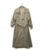 SRシアー）の古着「DOUBLE DRESS TRENCH COAT」｜アイボリー