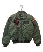 AVIREXアヴィレックス）の古着「FLIGHT JACKET」｜オリーブ