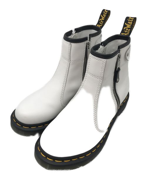 Dr.Martens（ドクターマーチン）Dr.Martens (ドクターマーチン) TWIN ZIP チェルシー ブーツ ホワイト サイズ:UK3の古着・服飾アイテム