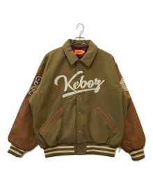 KEBOZ（ケボズ）の古着「MELTON & LEATHER VARSITY JACKET」｜ベージュ