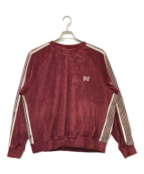 KEBOZ（ケボズ）KEBOZ (ケボズ) Needles (ニードルス) VELOUR TRACK CREW NECK SHIRT ボルドー サイズ:Mの古着・服飾アイテム