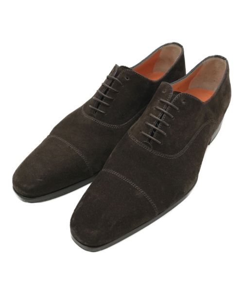 Santoni（サントーニ）Santoni (サントーニ) スウェードストレートチップシューズ ブラウン サイズ:6の古着・服飾アイテム