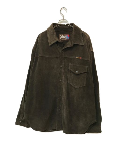 Schott（ショット）Schott (ショット) スエードシャツジャケット ブラウン サイズ:Lの古着・服飾アイテム