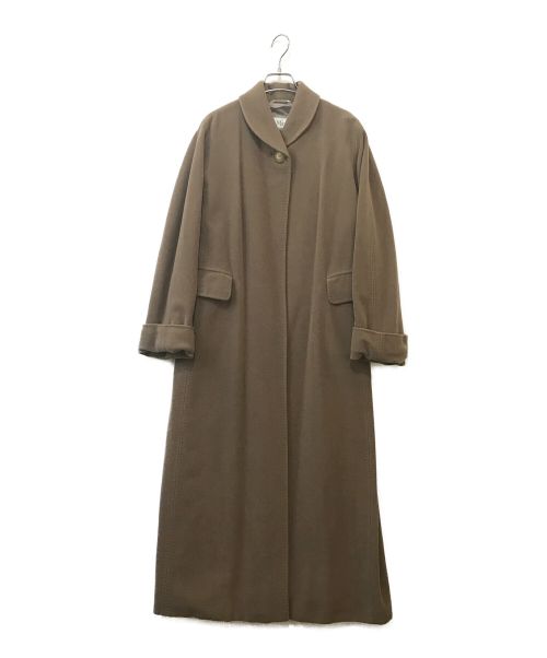 MaxMara（マックスマーラ）MaxMara (マックスマーラ) ウールアンゴラトッパーコート ブラウン サイズ:40の古着・服飾アイテム