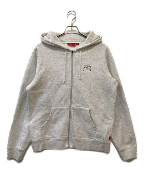 SUPREME（シュプリーム）SUPREME (シュプリーム) World Famous Zip Up Hooded Sweatshirt グレー サイズ:Mの古着・服飾アイテム