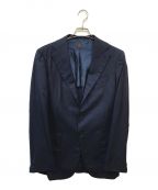 SHARON LABシャロン・ラボ）の古着「WOOL SILK HERRINGBONE 3B JACKET」｜ネイビー