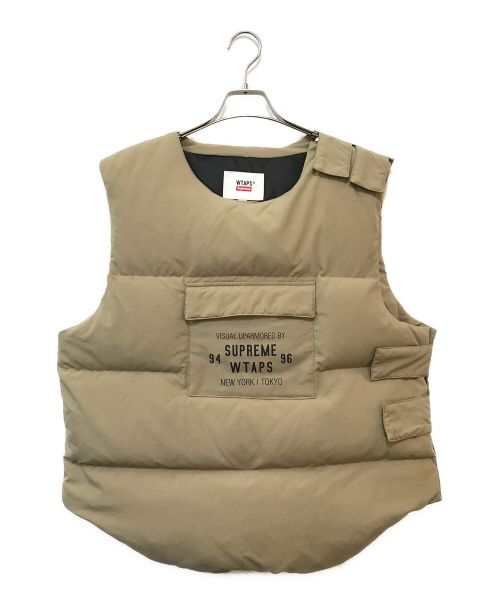 WTAPS（ダブルタップス）WTAPS (ダブルタップス) SUPREME (シュプリーム) Tactical Down Vest ベージュ サイズ:Sの古着・服飾アイテム