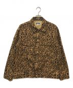 A BATHING APEアベイシングエイプ）の古着「LEOPARD TRUCKER JACKET」｜ブラウン