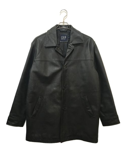 GAP（ギャップ）GAP (ギャップ) Leather Car Coat ブラック サイズ:Sの古着・服飾アイテム