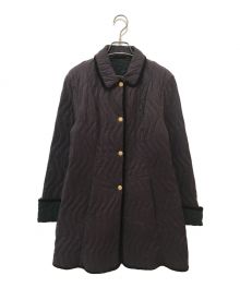 ETRO（エトロ）の古着「ベロアパイピングキルティングジャケット」｜パープル