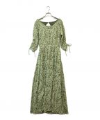 Kastane THE URBAN BLANCHEカスタネ ザ アーバン ブランシュ）の古着「Uneven bicolor dress」｜グリーン